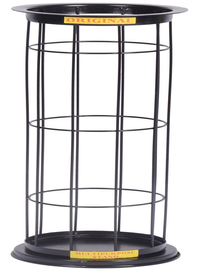 Bhaktee Metal Broom Stand, Black (1 Piece) - Image 2